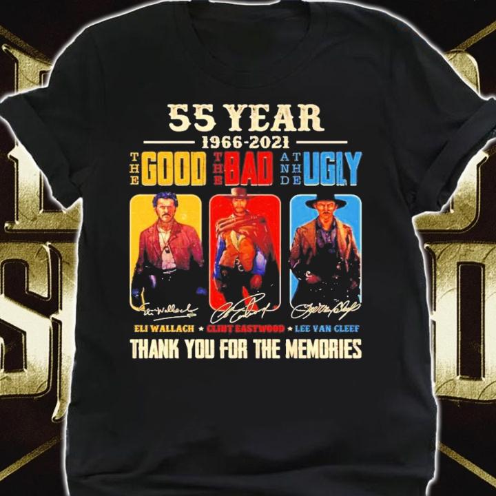 55 years 1966-2021 the good bad ugly signatures shirt shirt