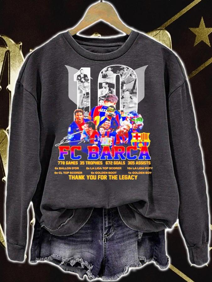 FC Barca Lionel Messi signature thank you for the legacy shirt sweatshirt