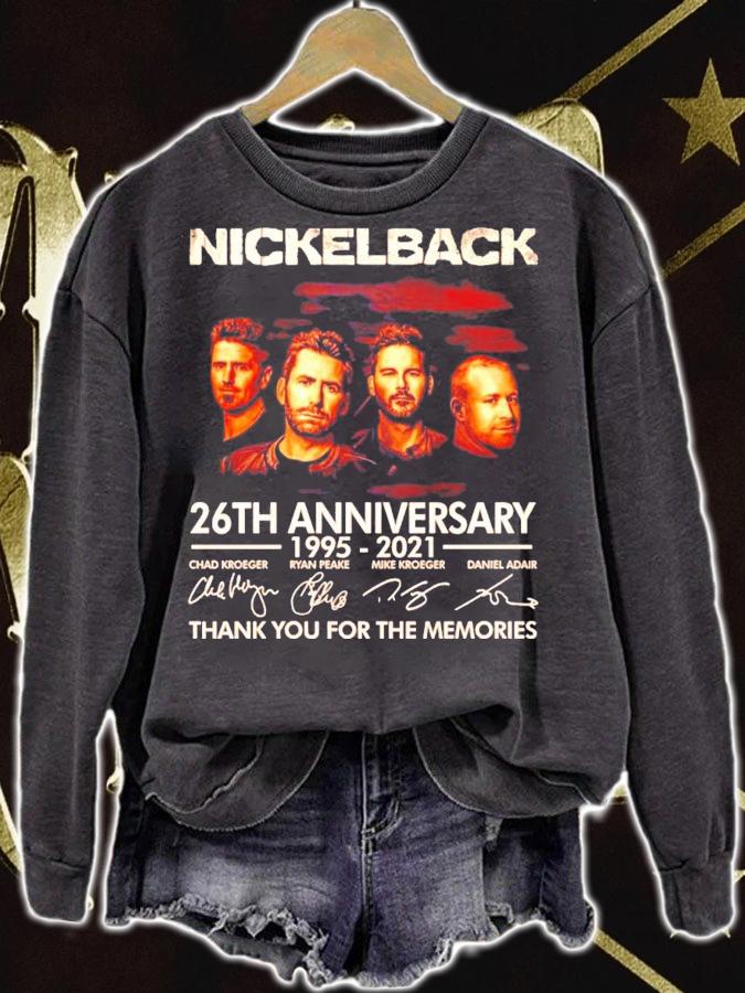 Nickelback 26th anniversary 1995-2021 signatures shirt sweatshirt