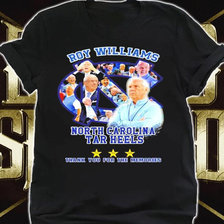 Roy Williams North Carolina Tar Heels Thank You For The Memories Shirt