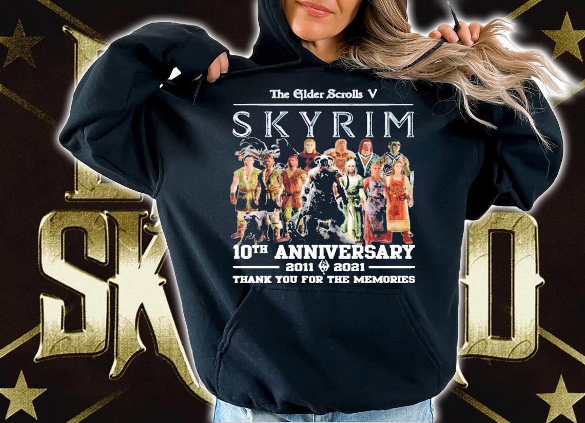 The Elder Scrolls V Skyrim 10th anniversary 2011-2021 shirt