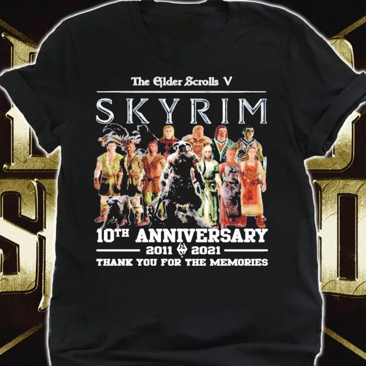 The Elder Scrolls V Skyrim 10th anniversary 2011-2021 shirt