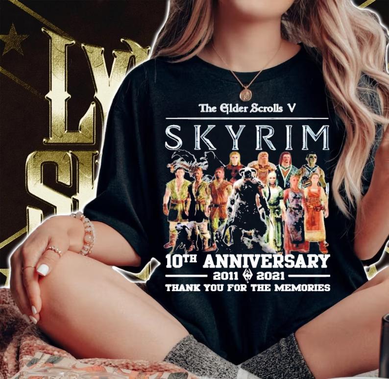 The Elder Scrolls V Skyrim 10th anniversary 2011-2021 shirt