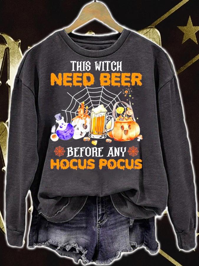 This Witch Need Beer before any Hocus Pocus Halloween shirt