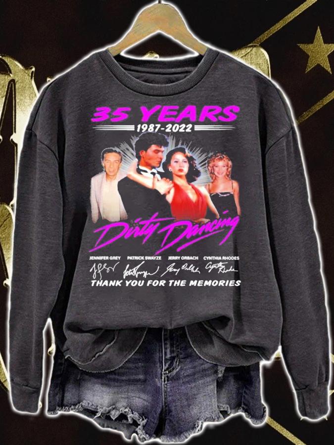 35 years 1987-2022 Dirty Dancing Signatures Thank You For The Memories Shirt sweatshirt