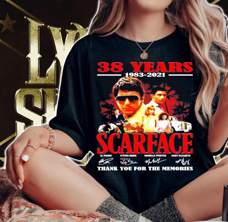 38 years 1983-2021 Scarface signature t-shirt