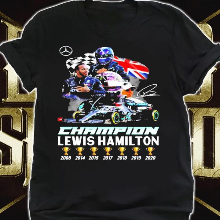 Champion Lewis Hamilton signature shirt shirt