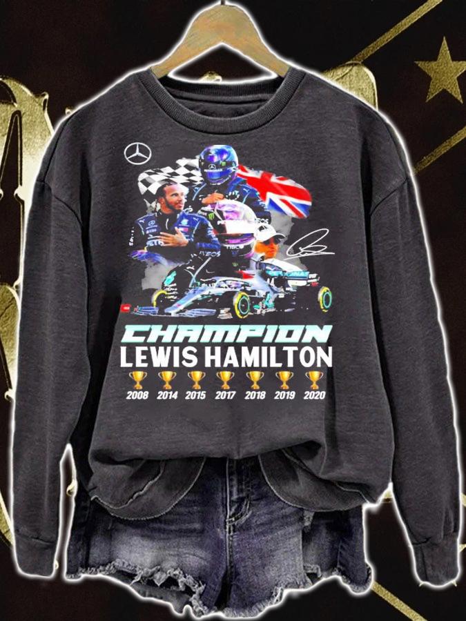 Champion Lewis Hamilton signature shirt sweatshirt