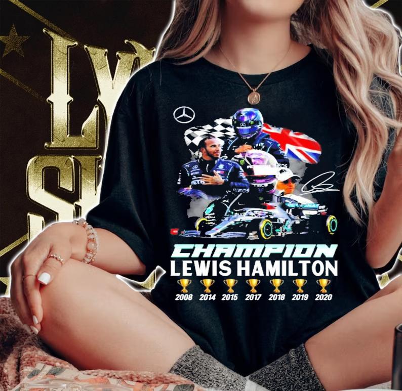 Champion Lewis Hamilton signature shirt woman shirt
