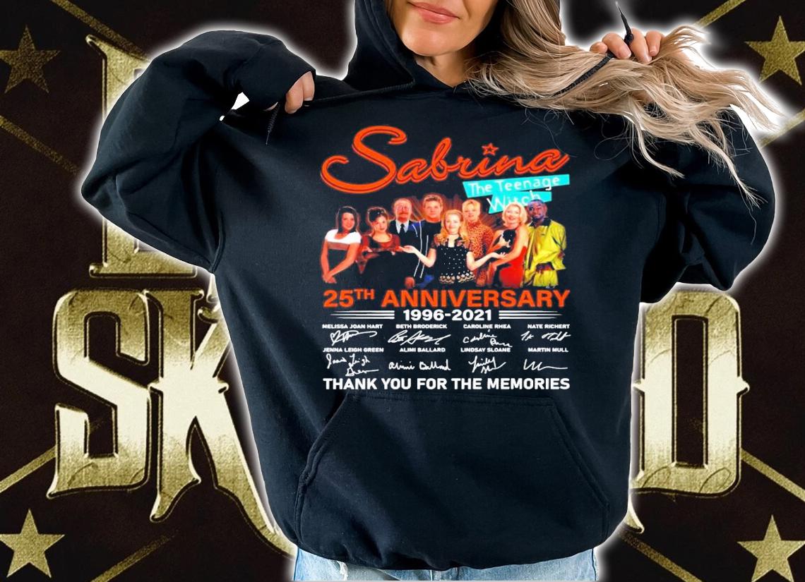 Sabrina The Teenage Witch 25th anniversary 1996-2021 signatures shirt