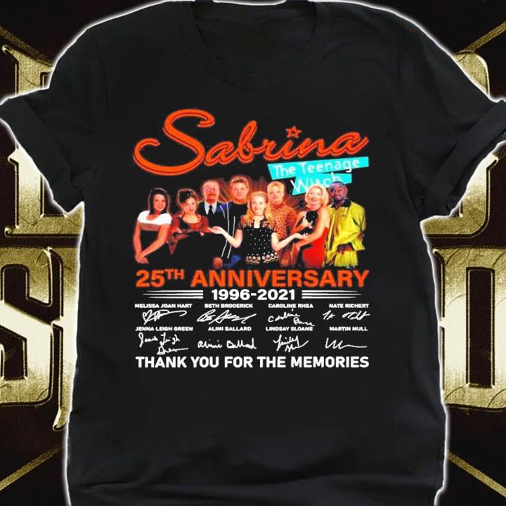 Sabrina The Teenage Witch 25th anniversary 1996-2021 signatures shirt