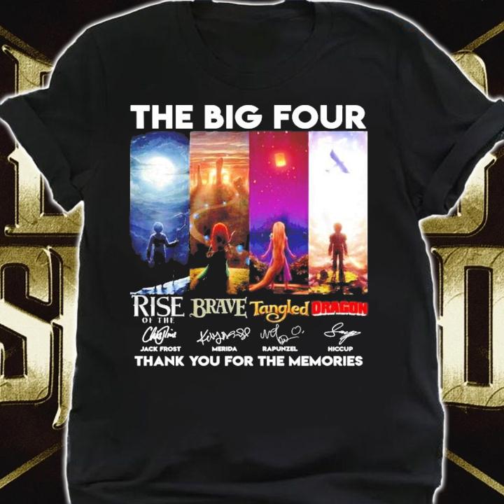 The Big Four Rise of the Brave Tangled Dragons thank you for the memories shirt shirt