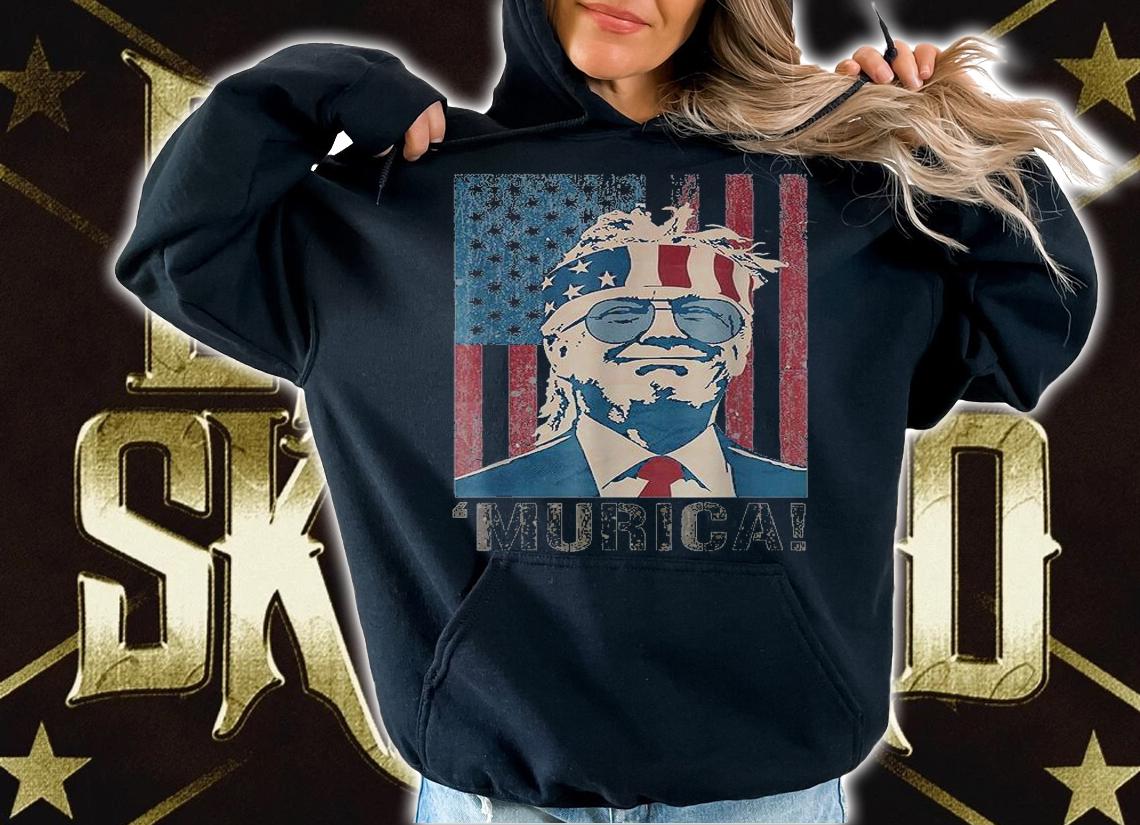 Trump 2021 Murica 2021 Election USA Flag Vintage T-Shirt hoodie