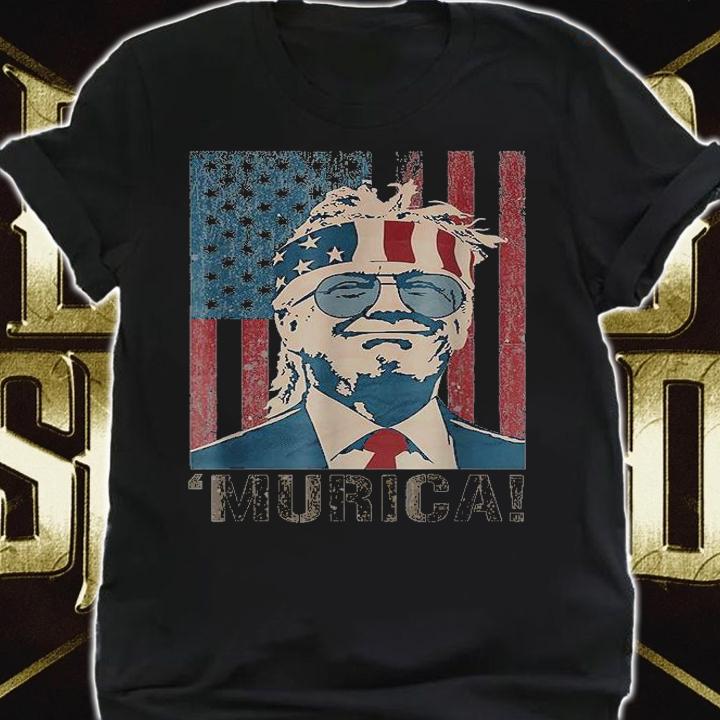 Trump 2021 Murica 2021 Election USA Flag Vintage T-Shirt shirt
