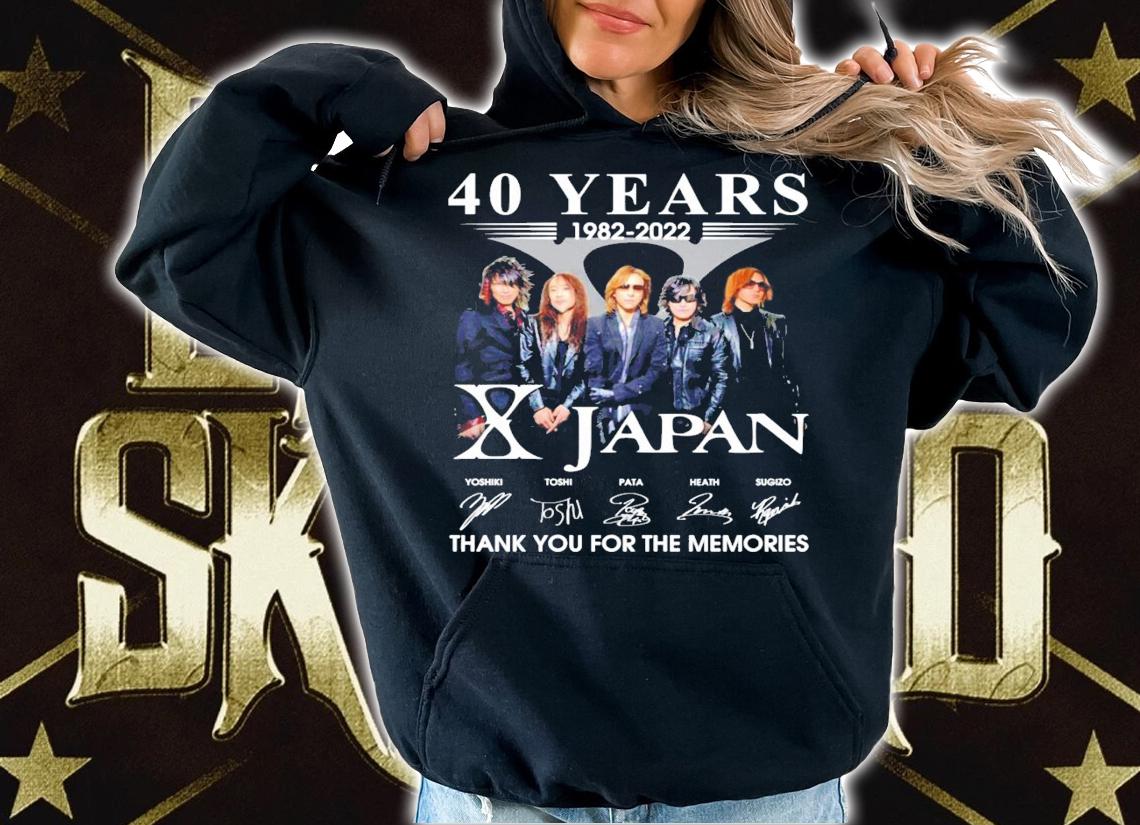 40 years 1982-2022 X Japan signatures T-shirt hoodie