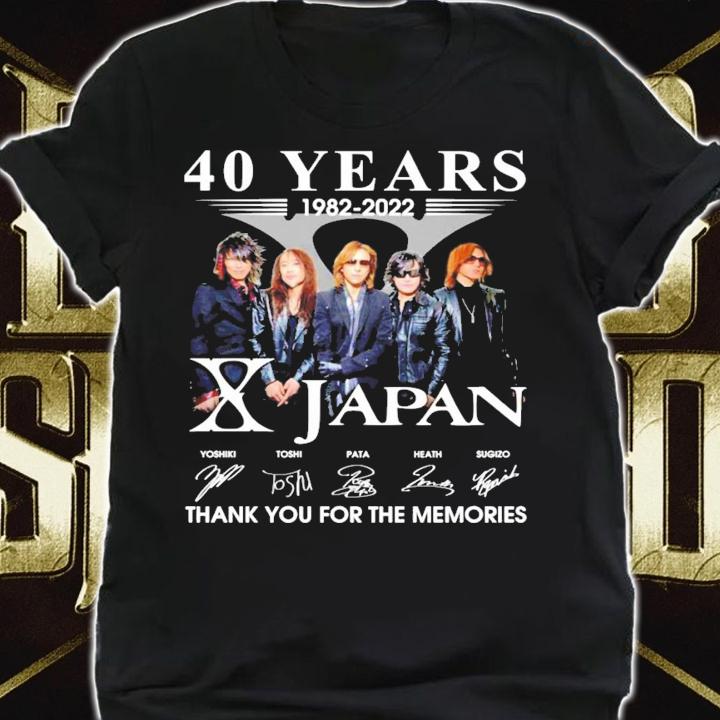 40 years 1982-2022 X Japan signatures T-shirt shirt