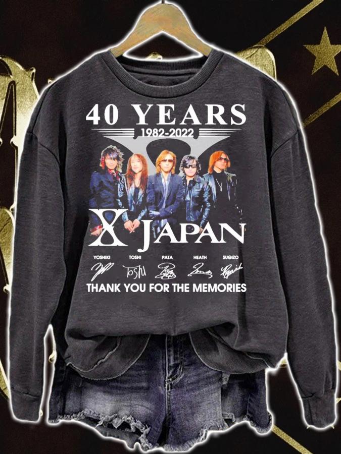 40 years 1982-2022 X Japan signatures T-shirt sweatshirt