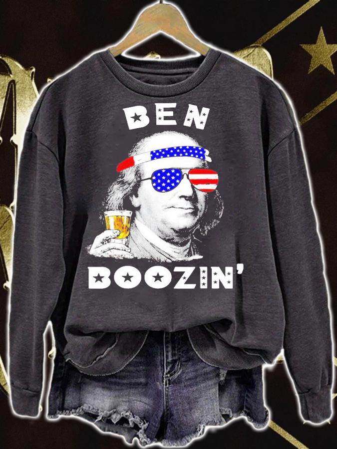 Ben Drankin Ben Franklin Boozin 4th of July shirt sweatshirt