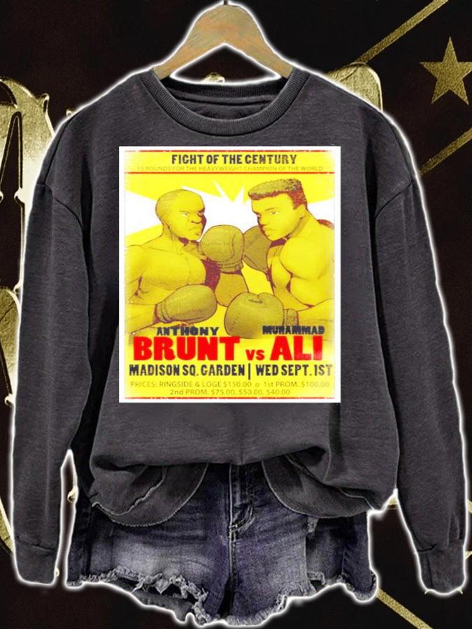 Fight of the century Anthony Brunt vs Muhammad Ali boxing shirt sweatshirt