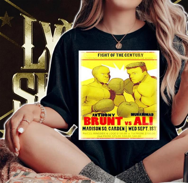 Fight of the century Anthony Brunt vs Muhammad Ali boxing shirt woman shirt
