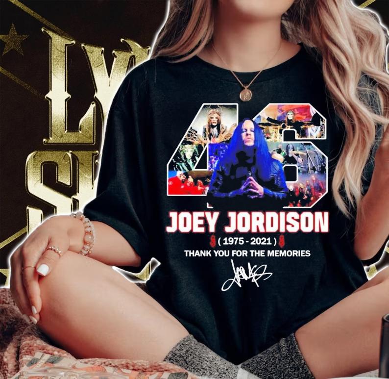 Joey Jordison 1975-2021 signature thank you for the memories shirt woman shirt
