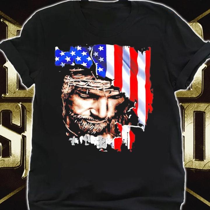 Love Jesus American flag shirt