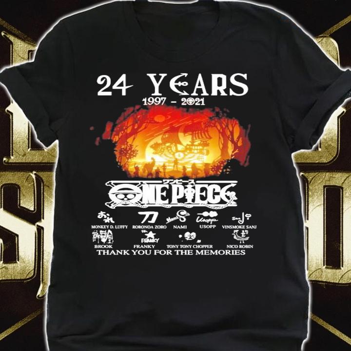 One Piece 24 years 1997-2021 thank you for the memories shirt shirt