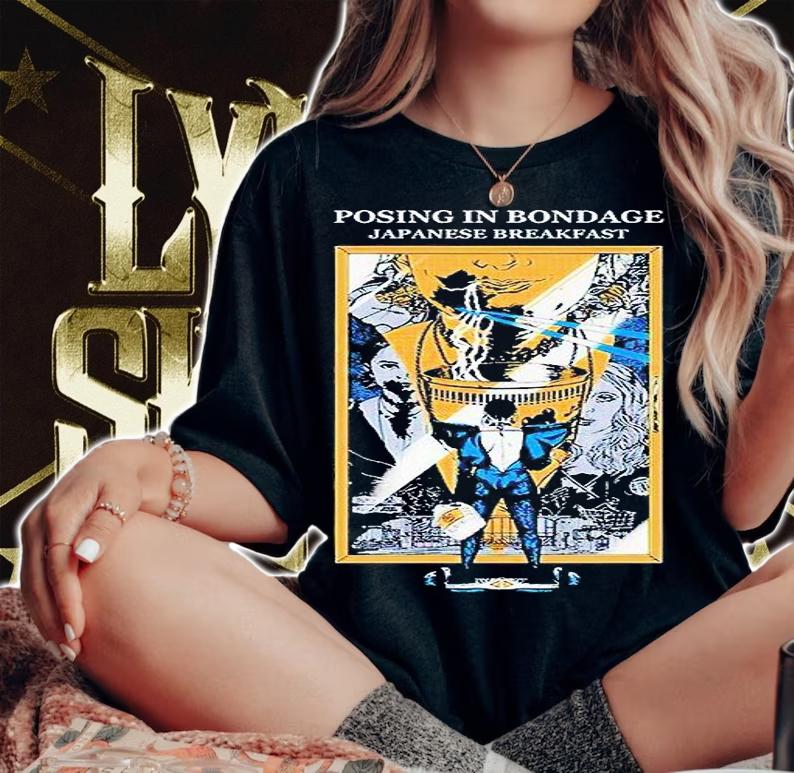 Posing in bondage Japanese breakfast T-shirt woman shirt