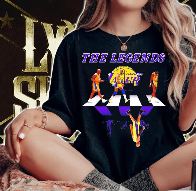 The Legends Los Angeles Lakers Abbey Road signatures shirt woman shirt