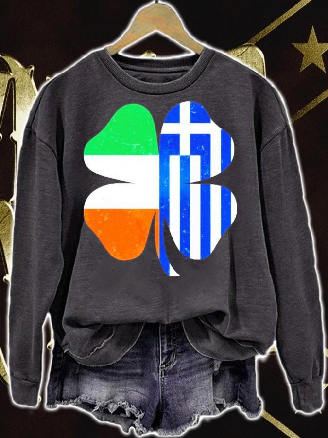 Greek Irish Shamrock Greece Ireland St.Patrick's Day shirt