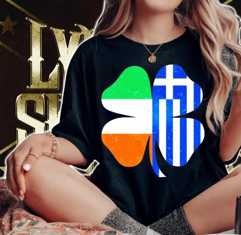 Greek Irish Shamrock Greece Ireland St.Patrick's Day shirt