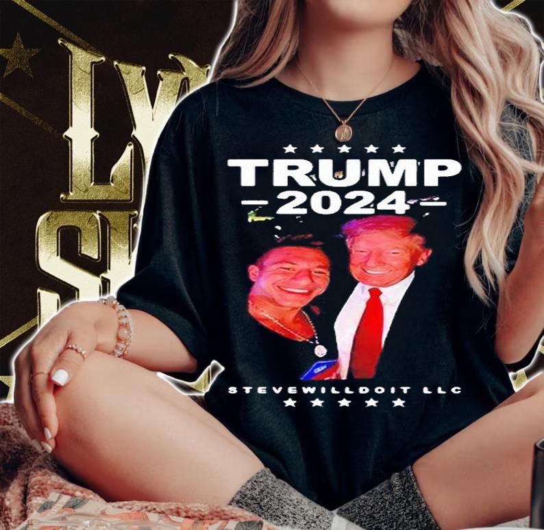 Trump 2024 Stevewilldoit LLC T-shirt woman shirt