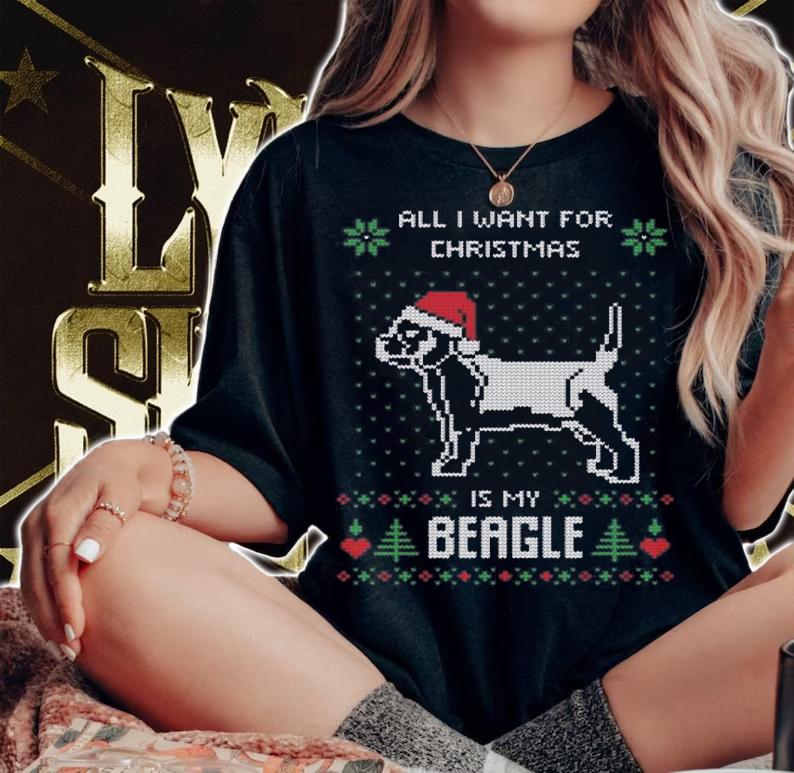 All I Want For Christmas is My Beagle T-Shirt woman shirt