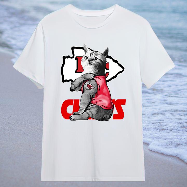 Cat Tattoo Kansas City Chiefs Logo T-Shirt - Shop now!