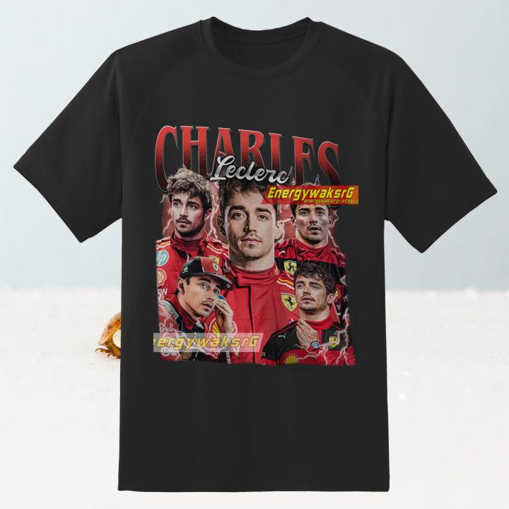 Charles Leclerc 16 Ferrari F1 Prince Of Monaco Vintage Retro Graphic Shirt - Limited Edition