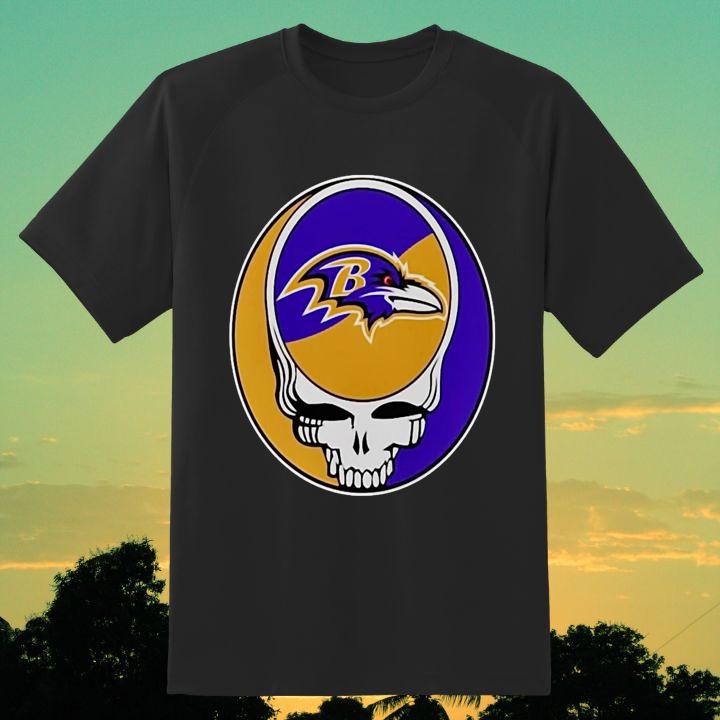 Baltimore Ravens Grateful Dead Steal Your Face T-Shirt - Limited Edition!
