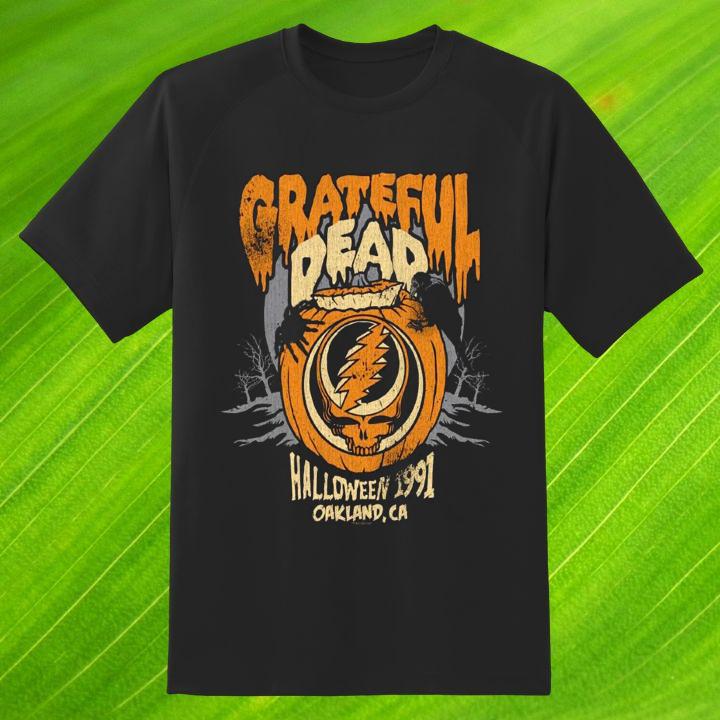 Personalized Grateful Dead Pumpkin Halloween 1991 Oakland California T-Shirt