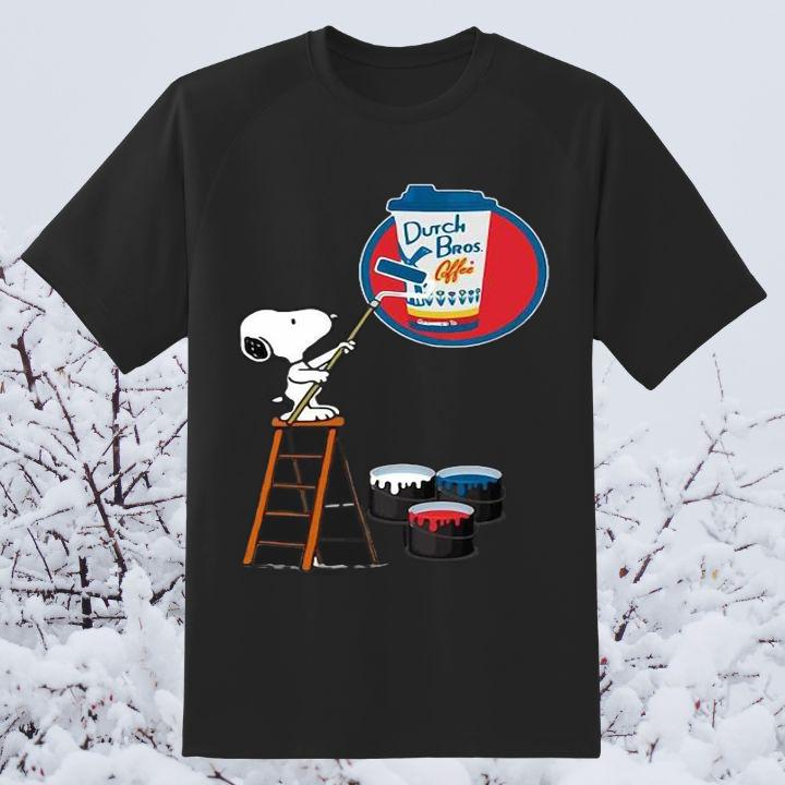 Snoopy Painting Dutch Bros Coffee T-Shirt