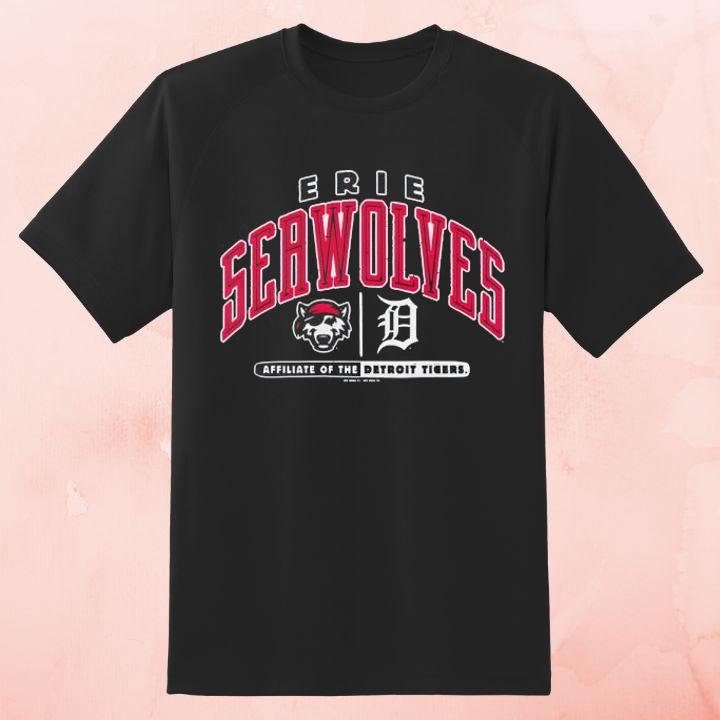 Erie Seawolves Affiliate Of The Detroit Tigers MLB Baseball T-Shirt