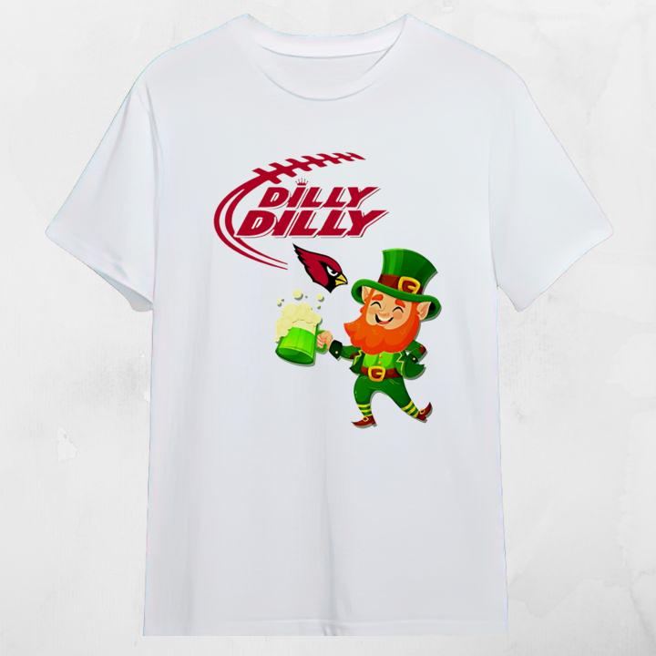 St. Patricks Day Arizona Cardinals Leprechaun Irish Dilly Dilly T-Shirt