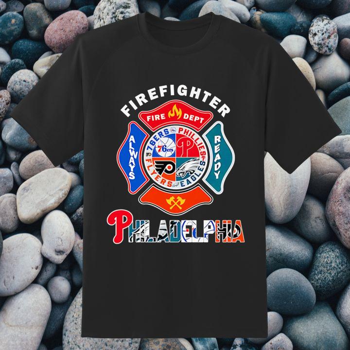 Fire Dept Philadelphia Sports Firefighter T-Shirt