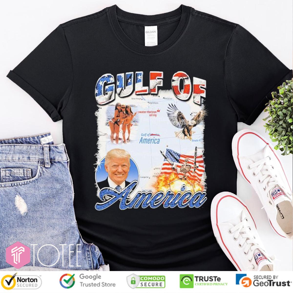Trump Gulf Of America USA Flag T-Shirt