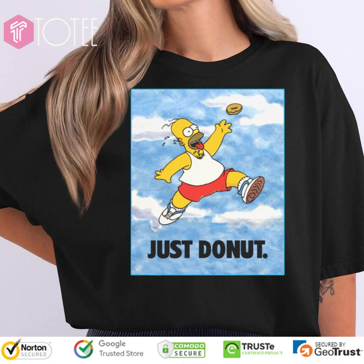 Homer Simpson Just Donut Jumpman Jordan Air Nike Just Do It T-Shirt