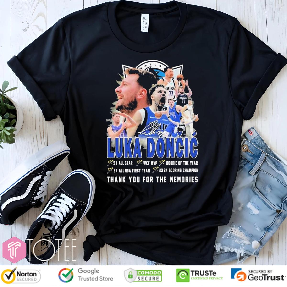 Luka Doncic Dallas Mavericks 5X All Star NBA MVP Signature t-shirt