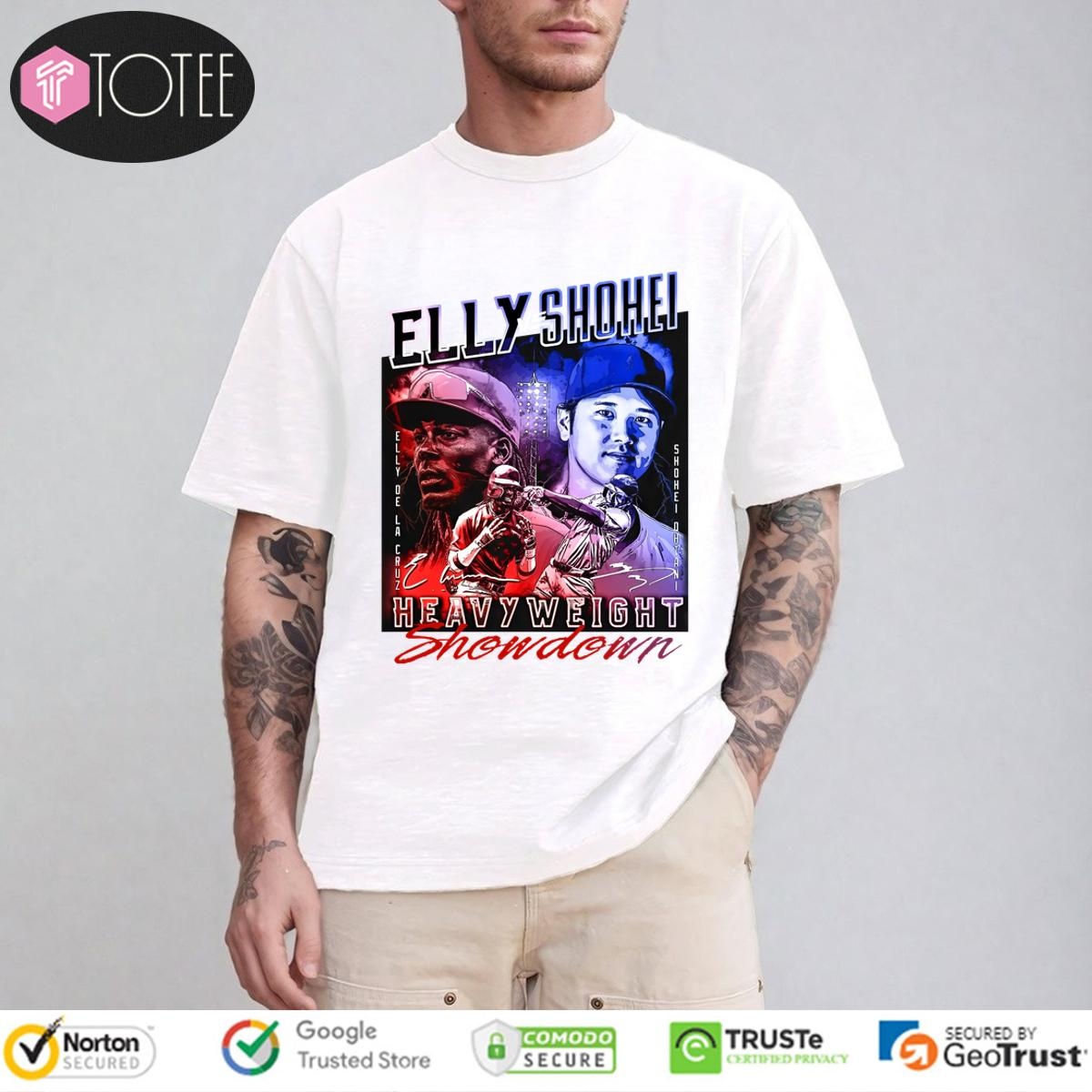 Elly De La Cruz Vs Shohei Ohtani Heavyweight Showdown Signatures T-shirt