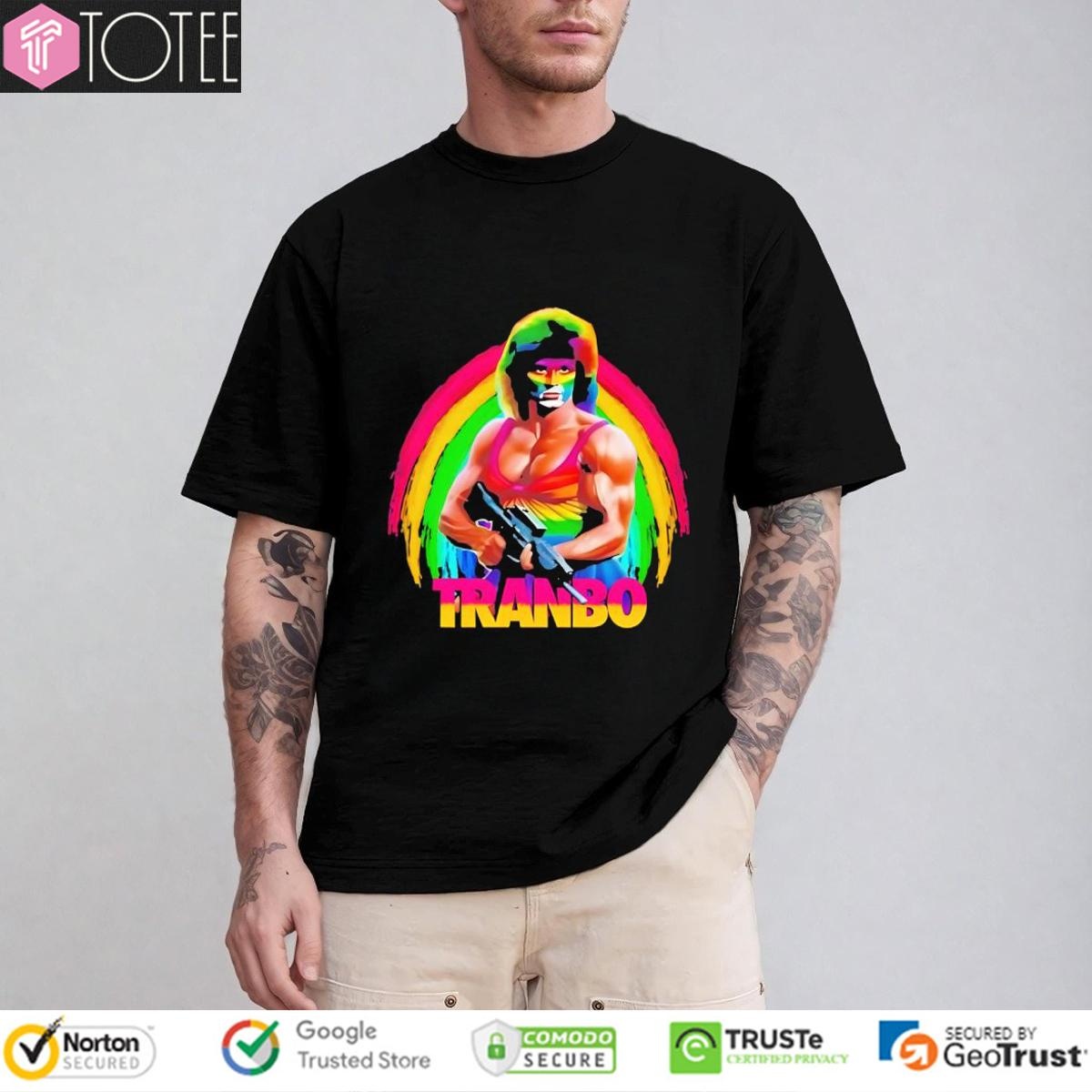 Tranbo John Rambo Lgbt Pride Rainbow T-shirt